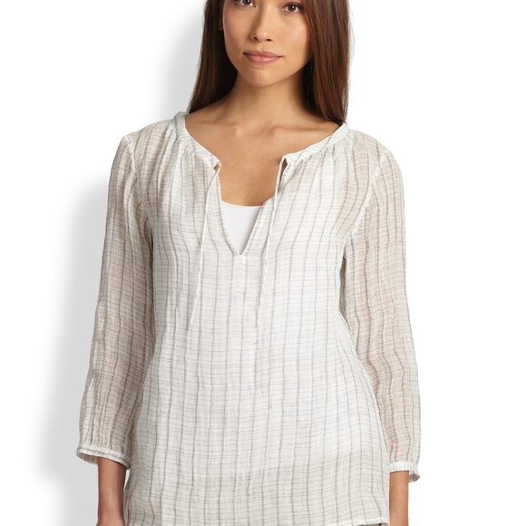 Eileen Fisher Tops - Eileen Fisher Window Pane Linen Top - Summer SALE!